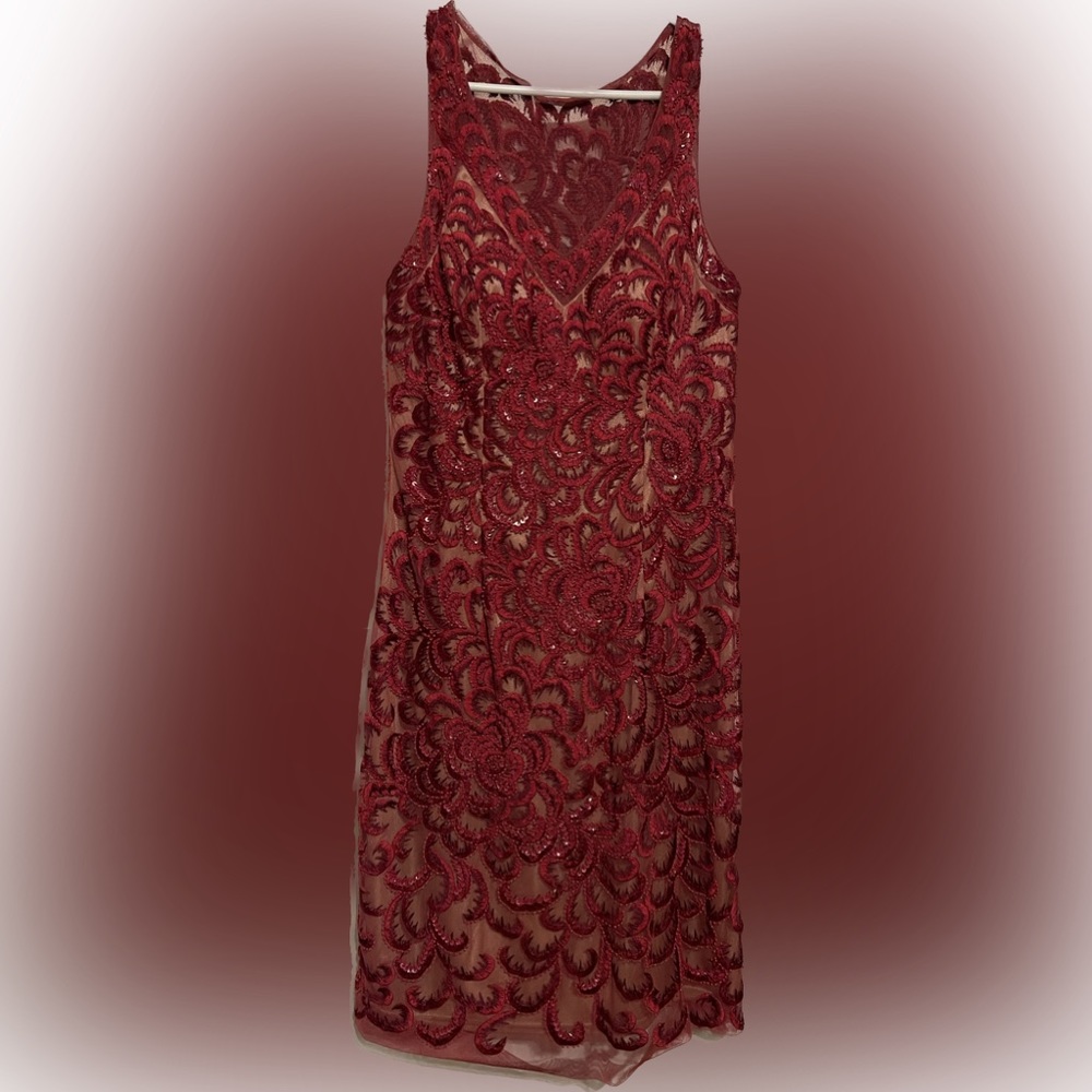 SUE WONG NOCTURNE Sequined Dress Size 8